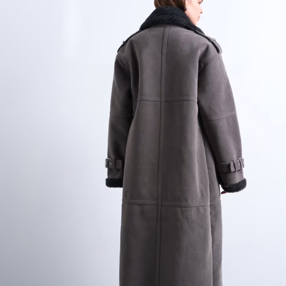 ASOS Topshop longline aviator faux shear - Picture 7 of 7